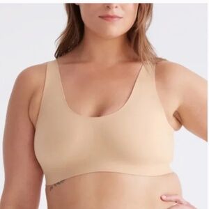 Knix LuxeLift Pullover Bra Sz L in Warm Sand